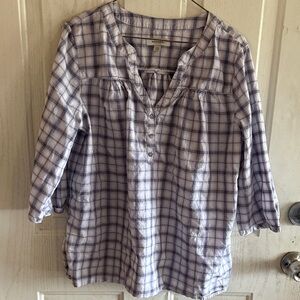 Merona Purple Plaid Blouse